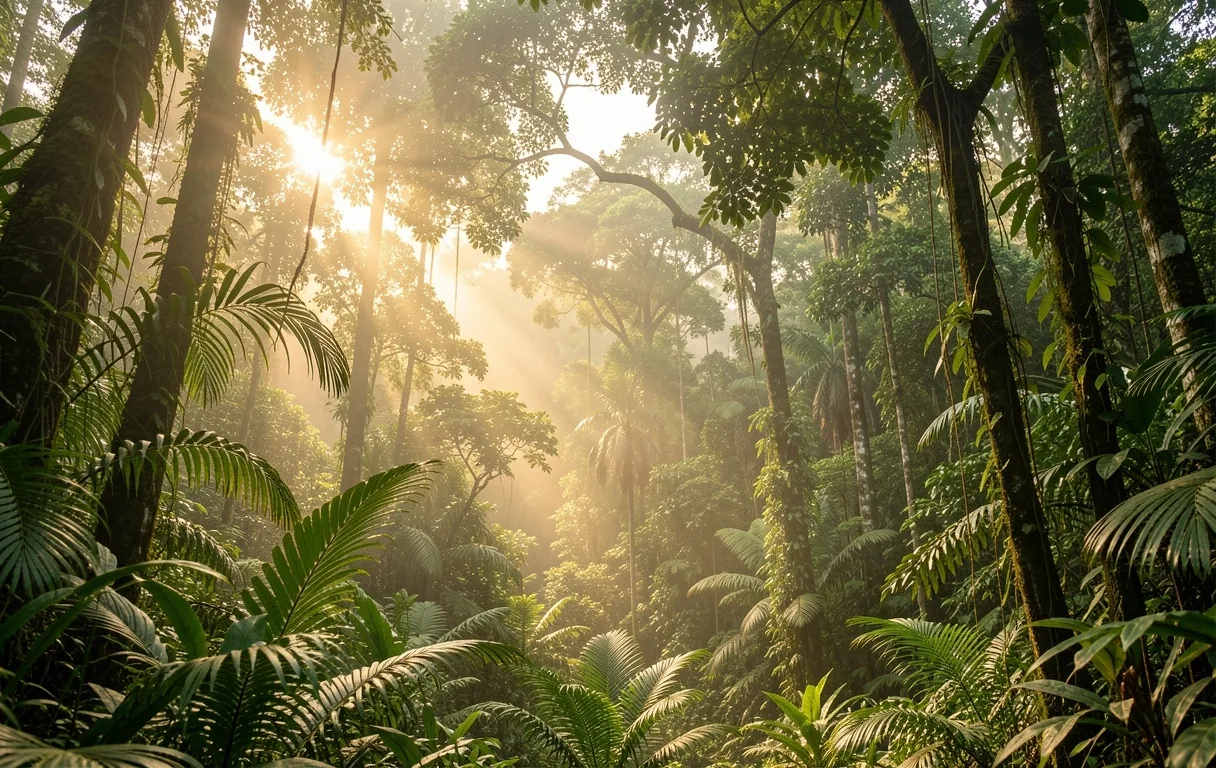 Indonesian rainforest canopy